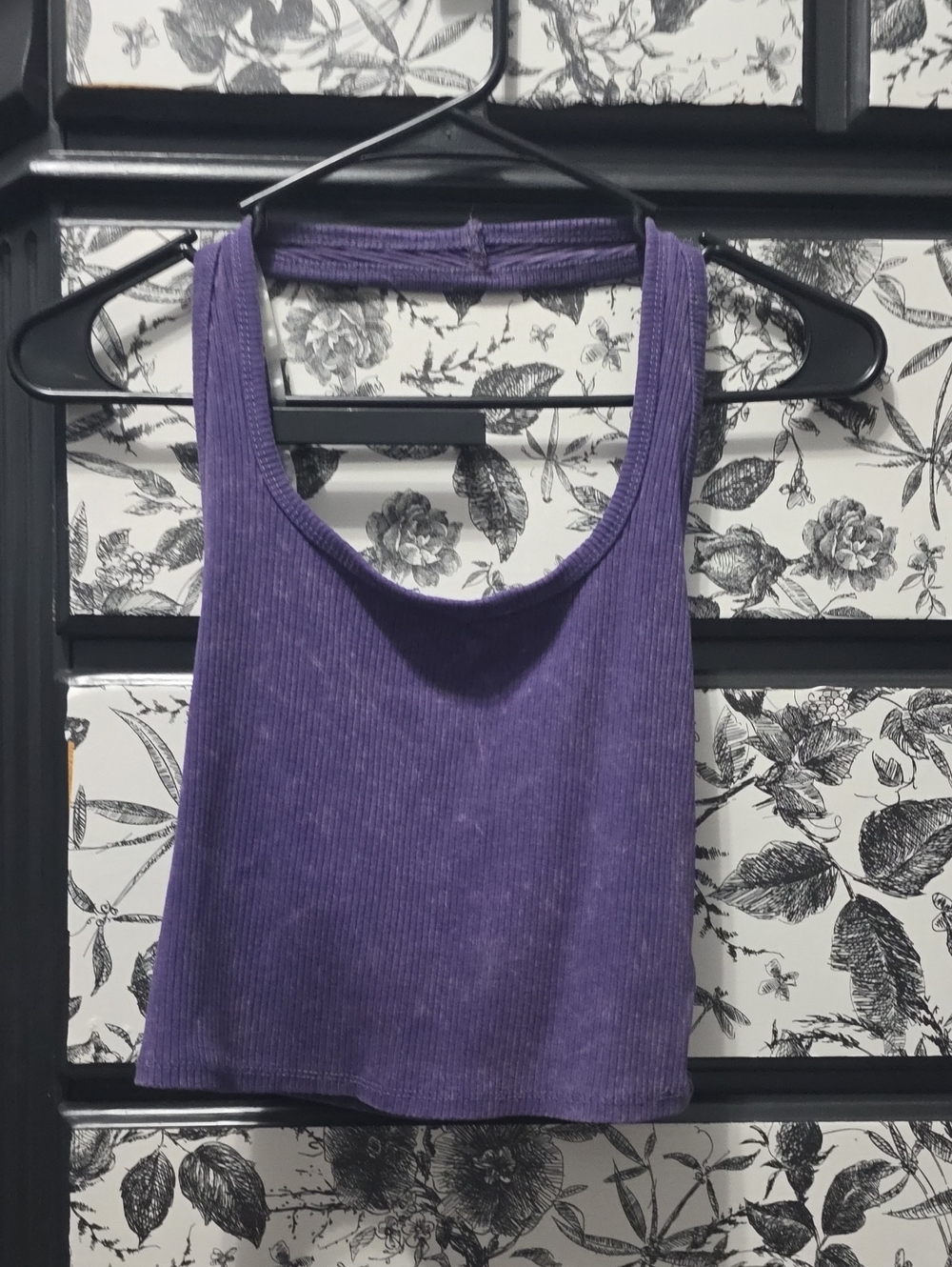 wild fable Purple Ribbed Crop Tank